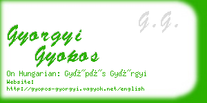 gyorgyi gyopos business card